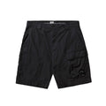 Cp Company 111A 50 Fili Lens Cargo Shorts In Black