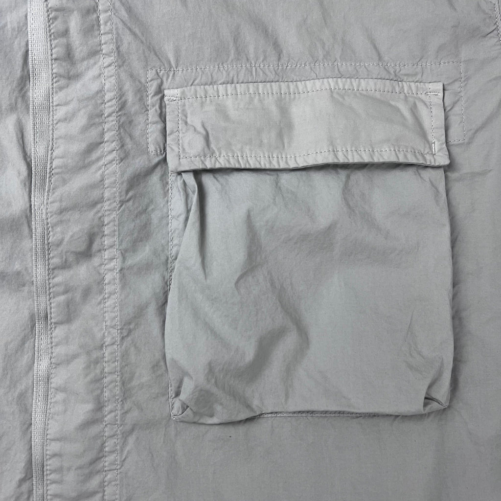 Stone Island 'Paracadute' Zip Overshirt - Pearl Grey