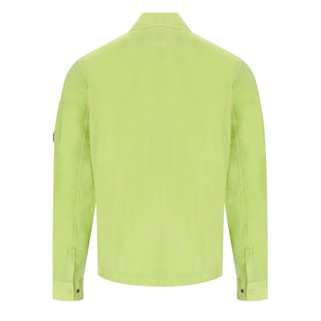 Cp Company Chrome-R Pocket Overshirt in White Pear Green