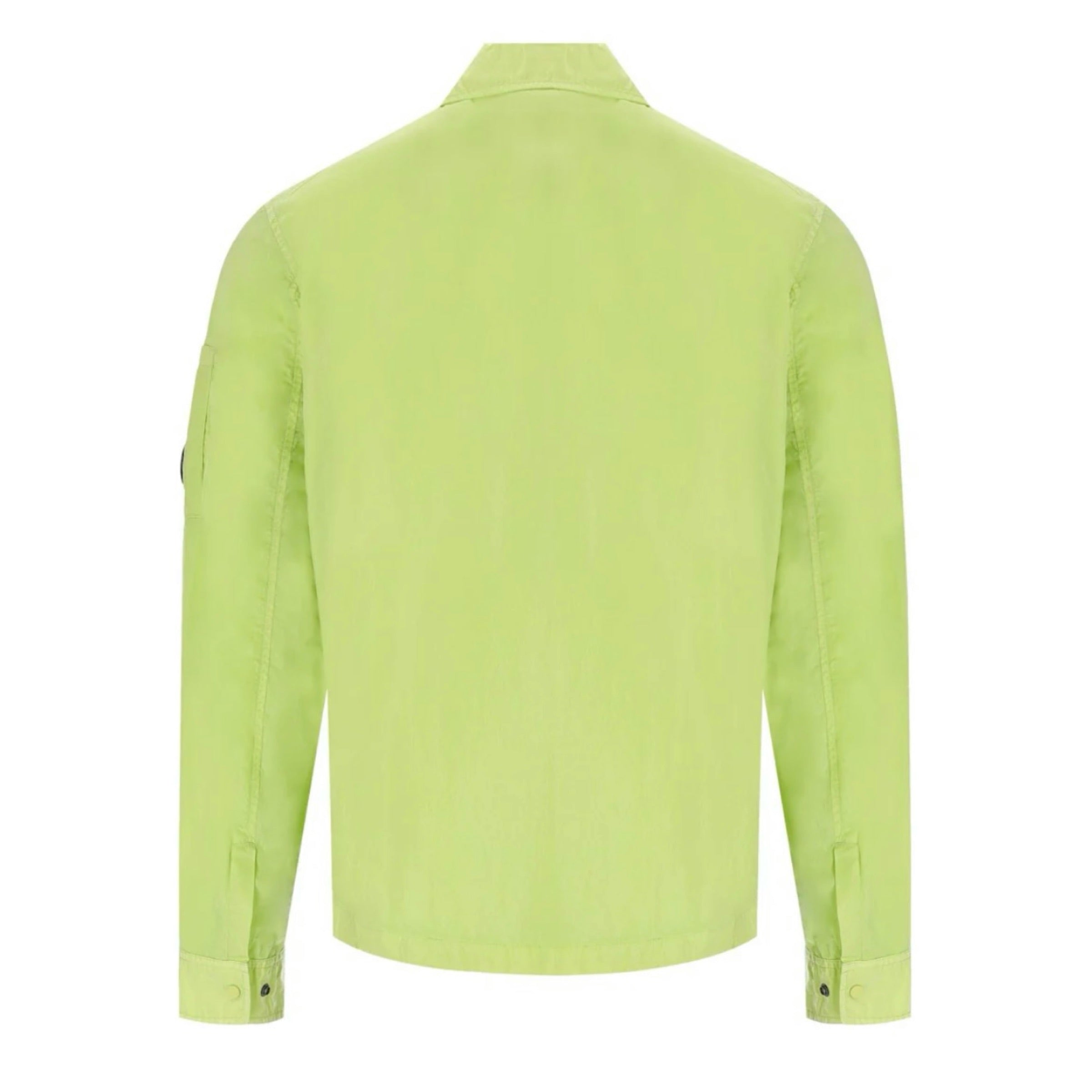 Cp Company Chrome-R Pocket Overshirt in White Pear Green