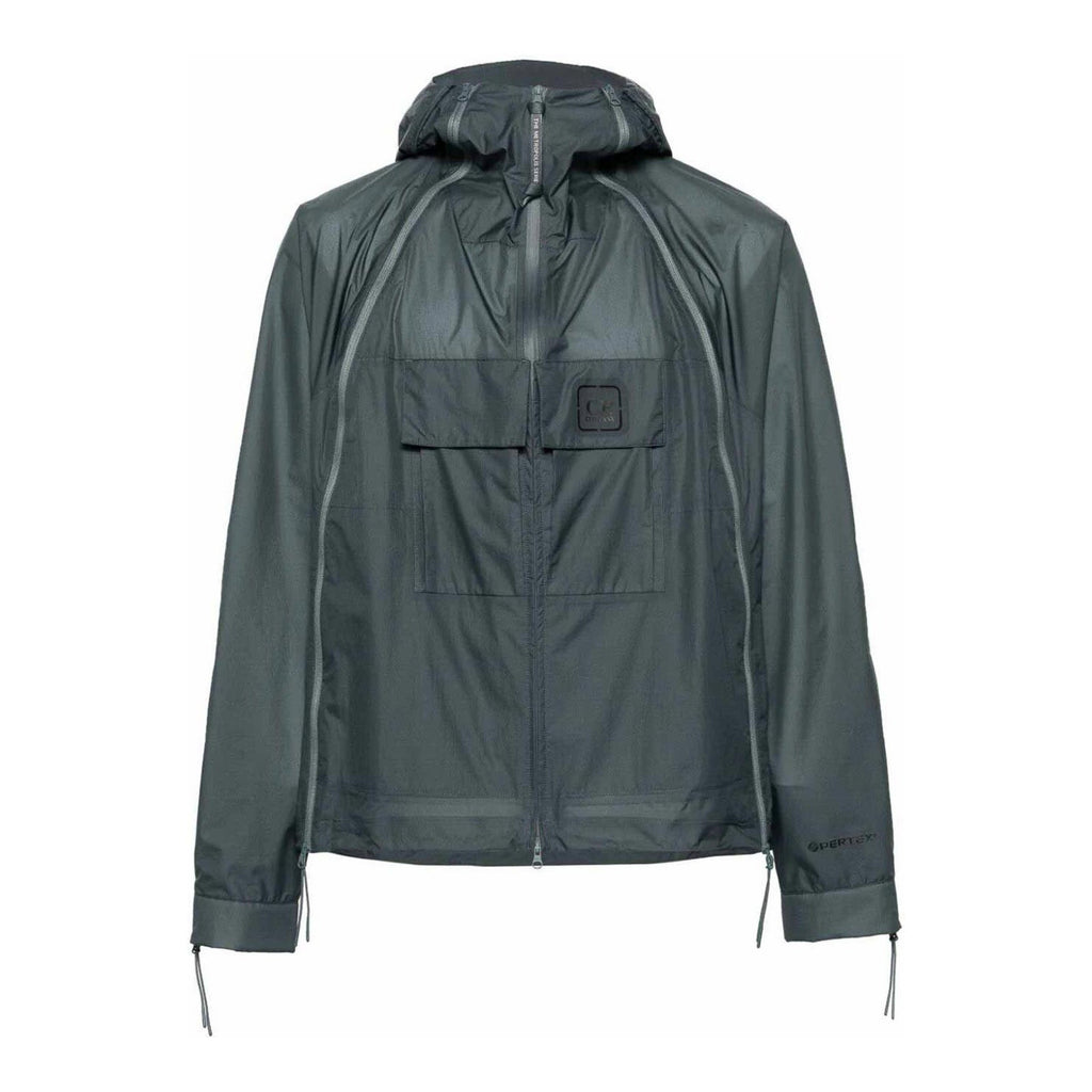 Cp Company Metropolis Nylon Pertex Lightweight Hooded Jacket in Turbulence Grey