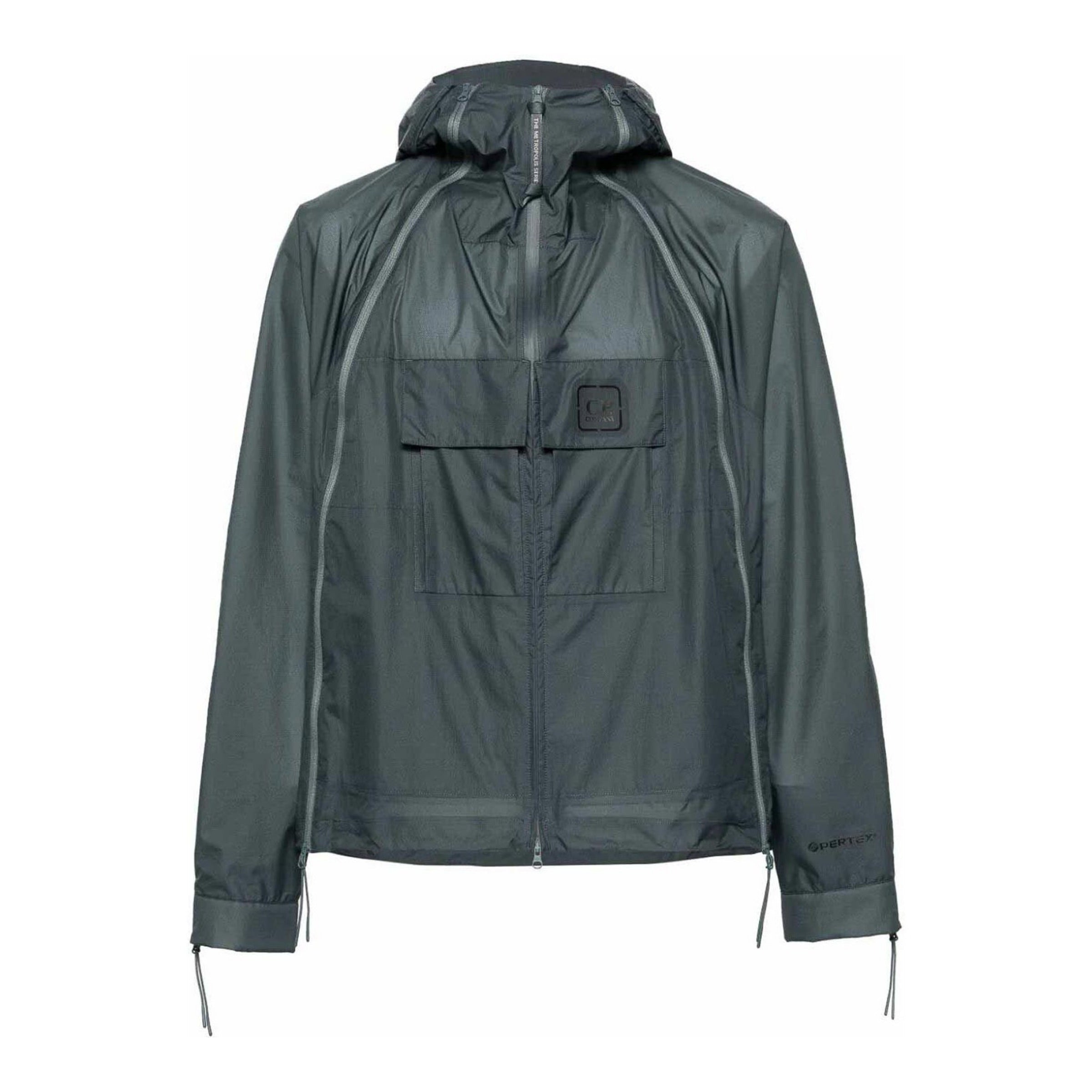 Cp Company Metropolis Nylon Pertex Lightweight Hooded Jacket in Turbulence Grey