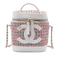 Chanel Tweed et Cuir d’agneau Vanity Cosmetic Étui Multi