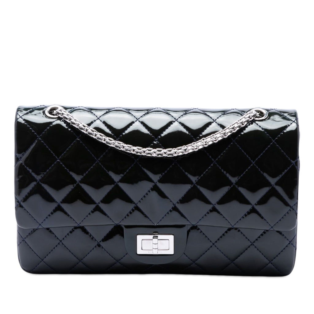 Chanel Matelassé Cuir verni Reissue 2.55 Double rabat 227