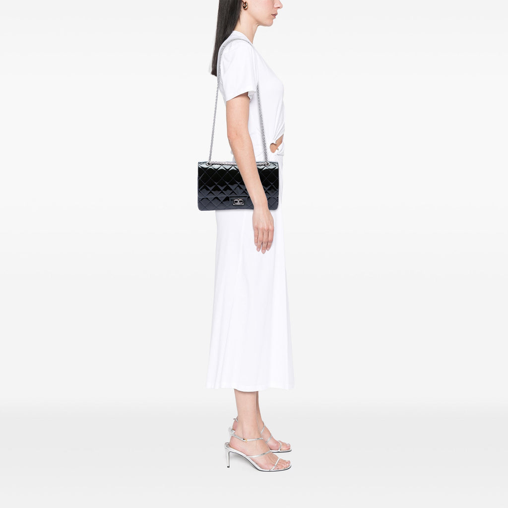Chanel Matelassé Cuir verni Reissue 2.55 Double rabat 227