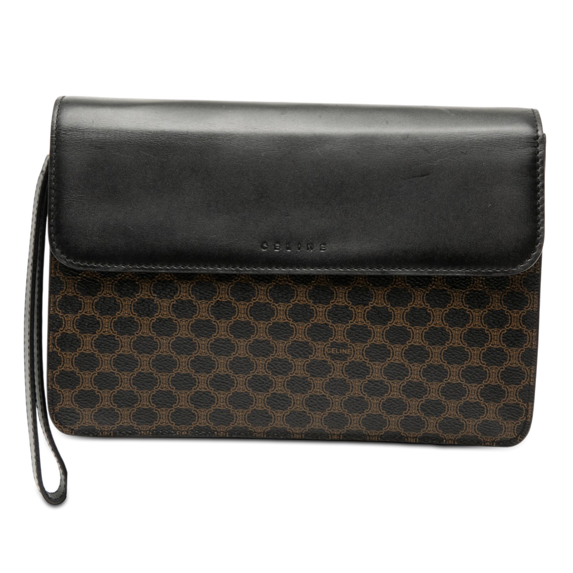 Celine Macadam Coated Toile et Cuir Pochette