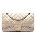 Chanel Metallic vieilli Cuir de veau Reissue 2.55 Double rabat 227