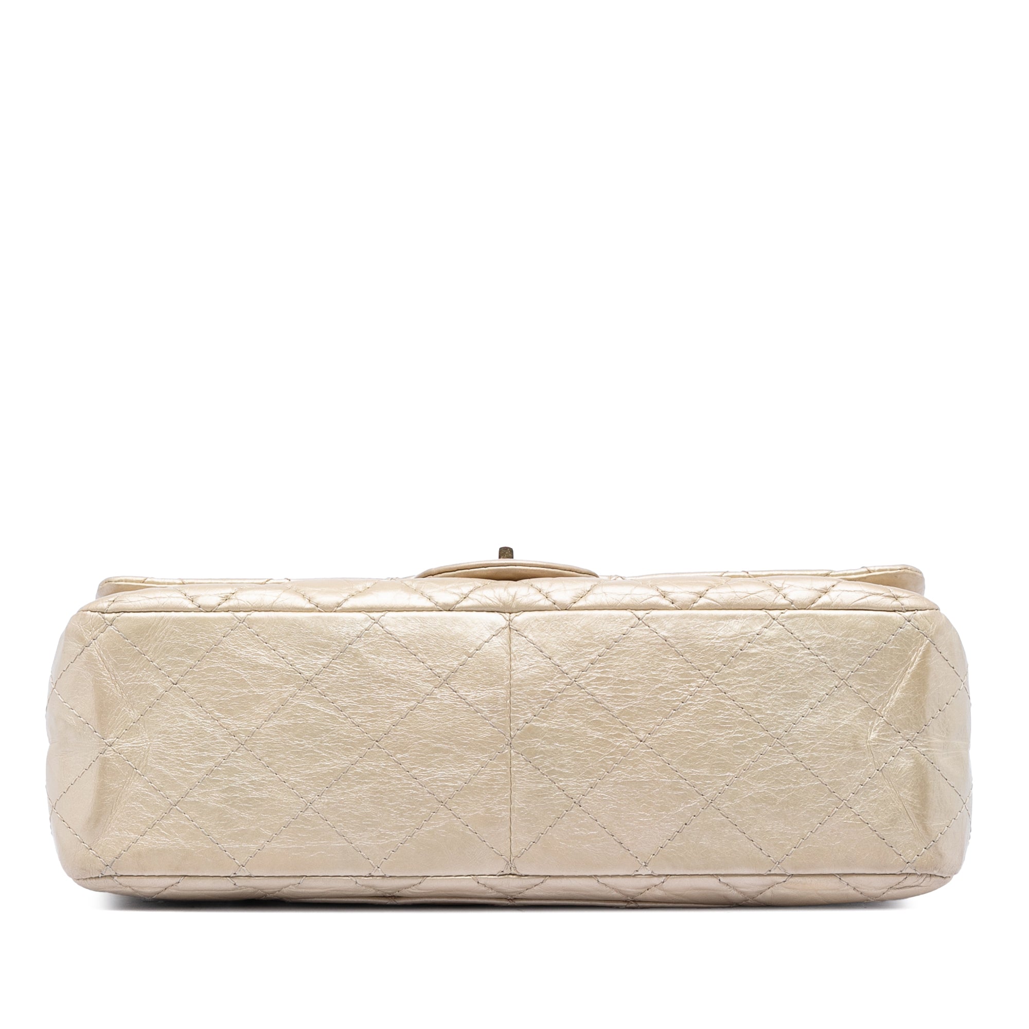 Chanel Metallic vieilli Cuir de veau Reissue 2.55 Double rabat 227