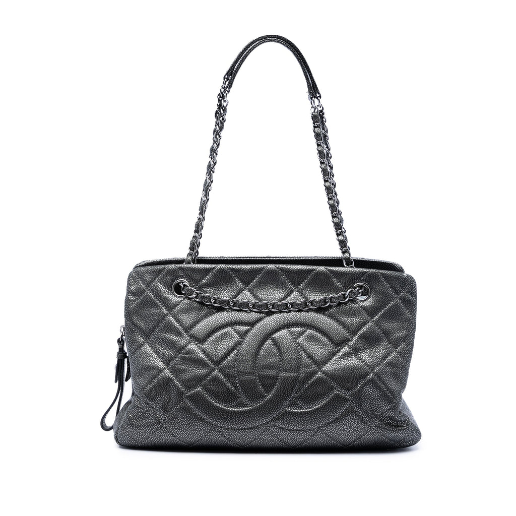 Chanel CC Matelassé Caviar Cabas chaîne