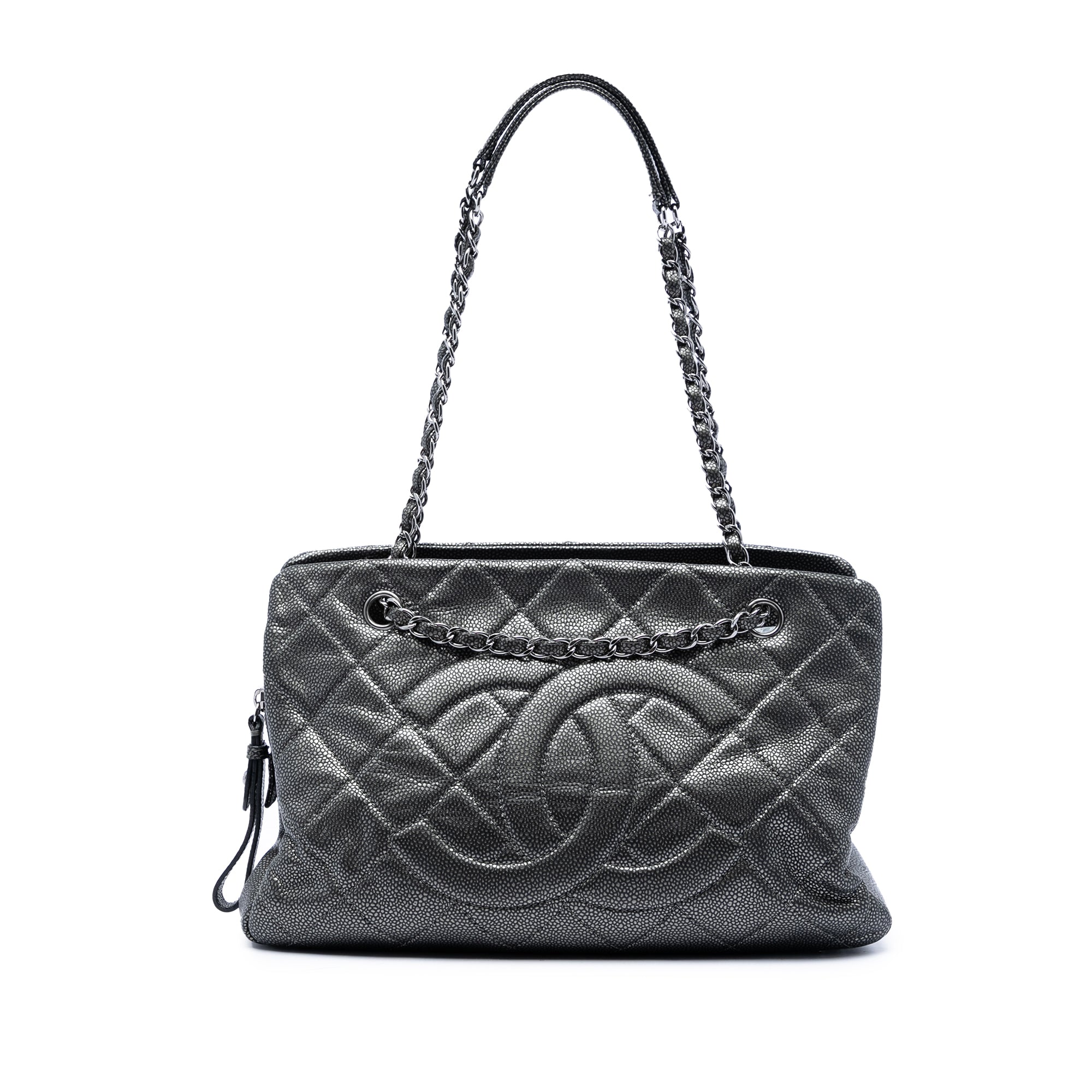Chanel CC Matelassé Caviar Cabas chaîne