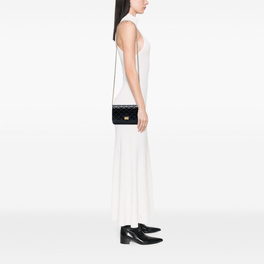 Chanel Matelassé vieilli Cuir de veau Reissue 2.55 Wallet on Chain
