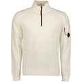 Cp Company 16Cm Light Fleece Lens Quarter Zip White