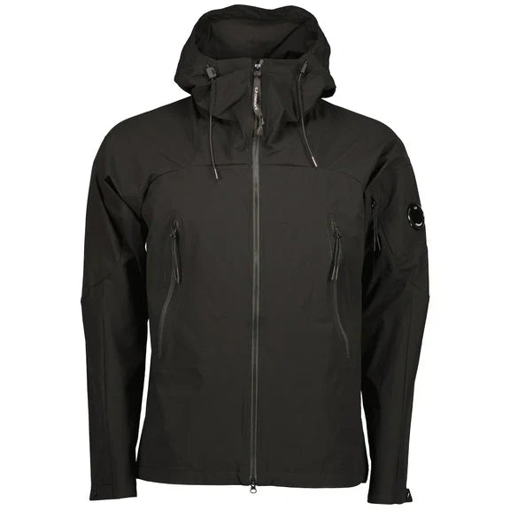 Cp Company Slim Fit Lightweight Lens Hooded Pro-Tek Jacket In Black