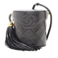 Chanel CC Matelassé Cuir d’agneau Fringe Sac porté croisé