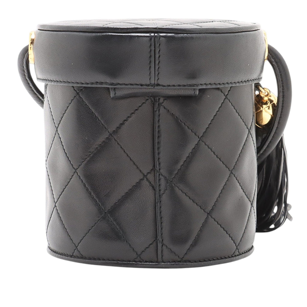 Chanel CC Matelassé Cuir d’agneau Fringe Sac porté croisé