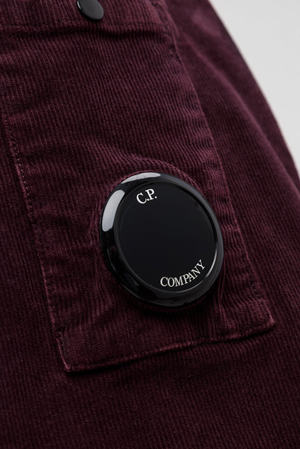 Cp Company Corduroy Utility Lens Overshirt In Potent Purple