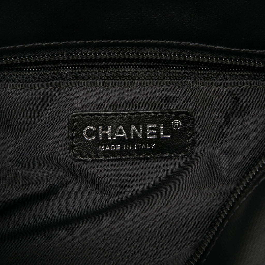 Chanel Small Matelassé Coated Toile Paris Biarritz Cabas