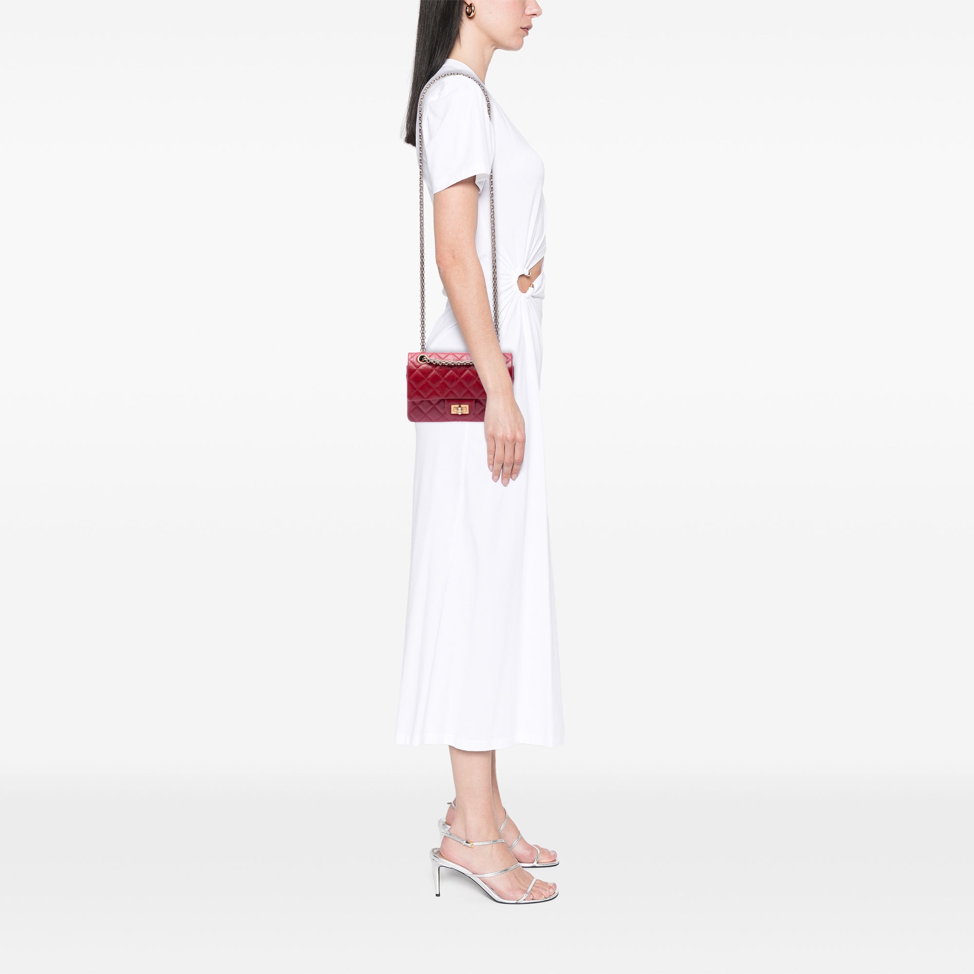 Chanel Matelassé vieilli Cuir de veau Reissue 2.55 Simple rabat 224
