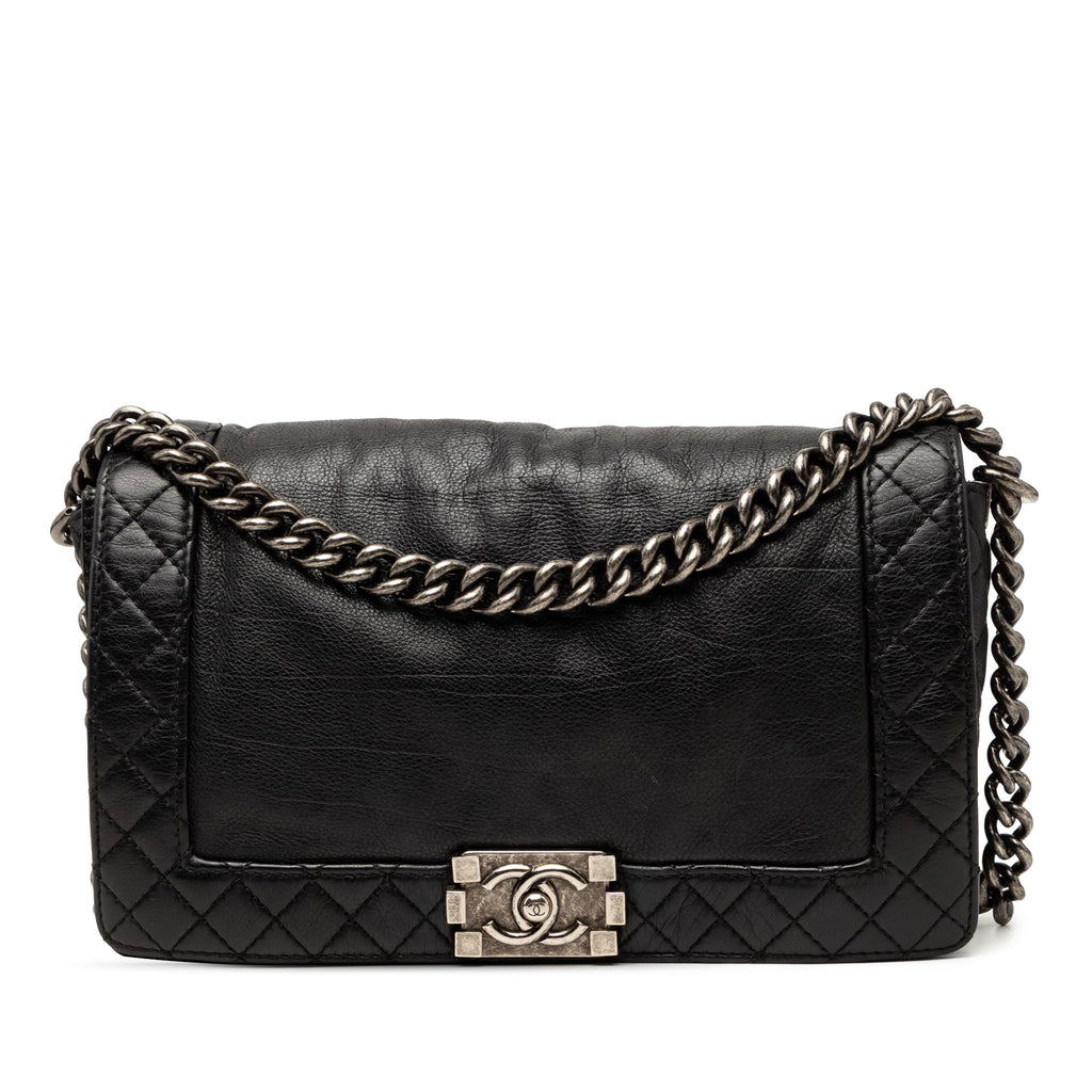Chanel Medium Cuir de veau Boy Reverso à rabat