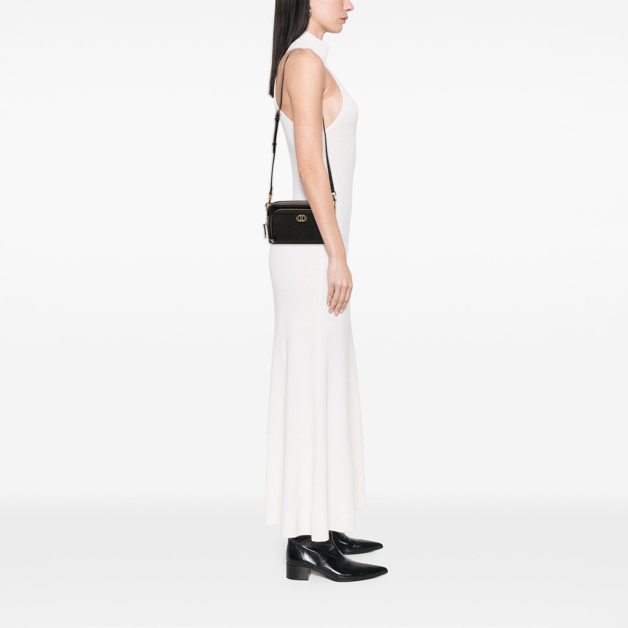 Dior Cuir de veau grainé Caro Double Pochette