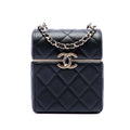 Chanel Small Matelassé Cuir d’agneau Boîte avec chaîne