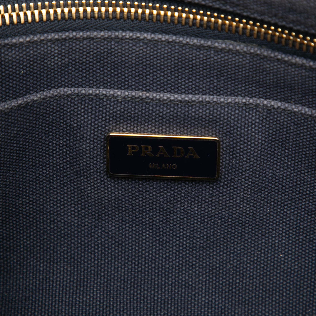 Prada Small Toile Canapa Logo Sac