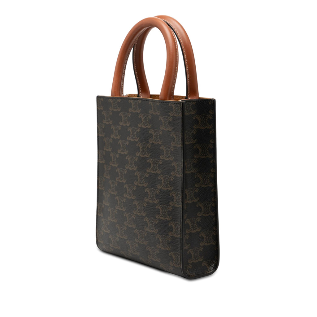 Celine Mini Triomphe Coated Toile Cabas vertical