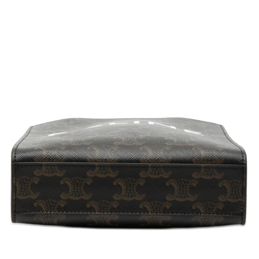 Celine Mini Triomphe Coated Toile Cabas vertical