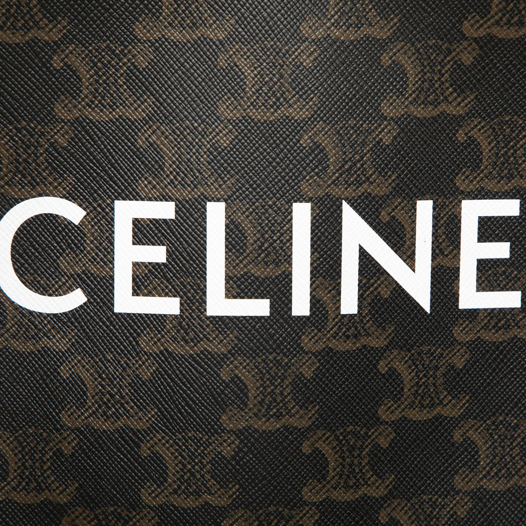 Celine Mini Triomphe Coated Toile Cabas vertical