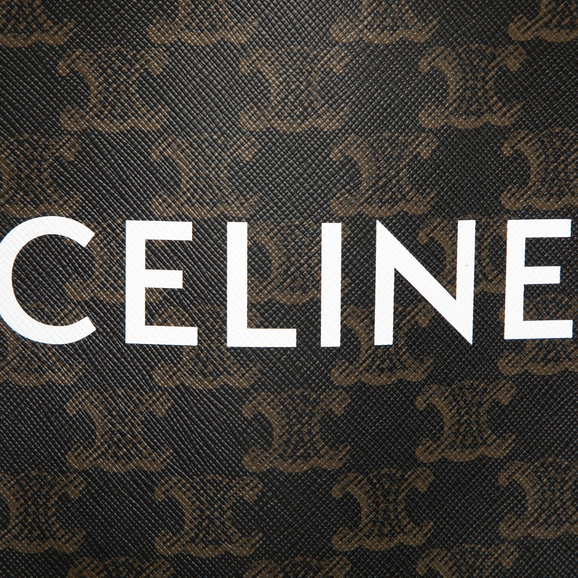 Celine Mini Triomphe Coated Toile Cabas vertical