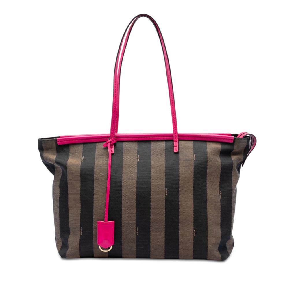 Fendi Medium Pequin Toile Roll Cabas