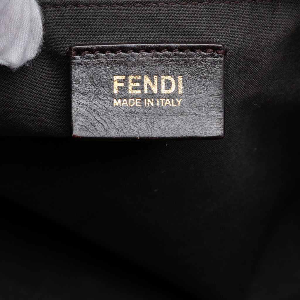 Fendi Medium Pequin Toile Roll Cabas