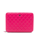 Chanel Large Matelassé Cuir d’agneau Zip Around Organizer Pochette