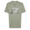 Cp Company 299A Artisinal Logo T-Shirt In Agave Green