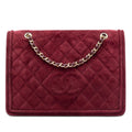 Chanel CC Matelassé Daim Diamond Rabat intégral
