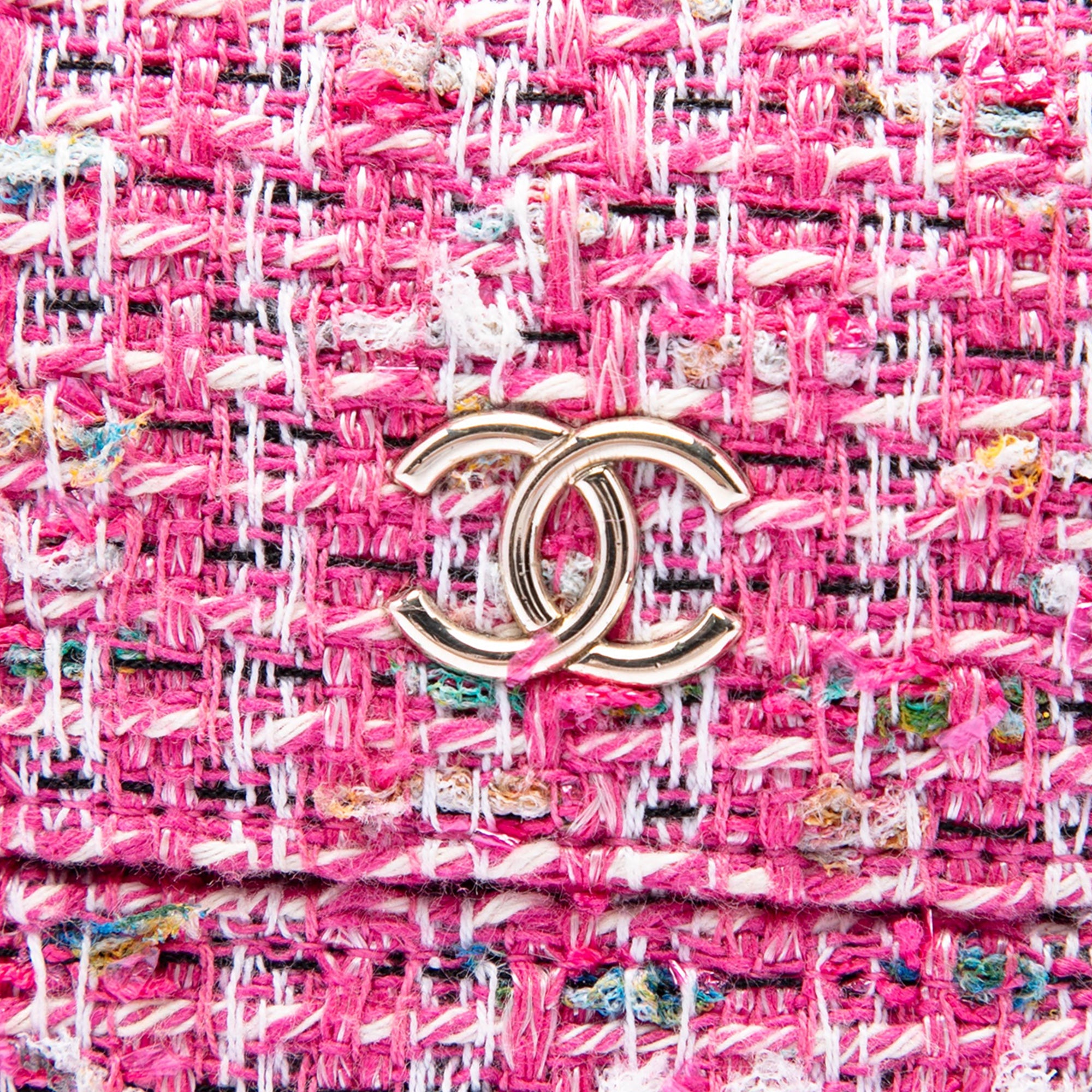 Chanel Tweed Sac rond à chaîne Phone Holder