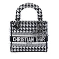 Dior Mini brodé Toile Houndstooth Lady D Lite