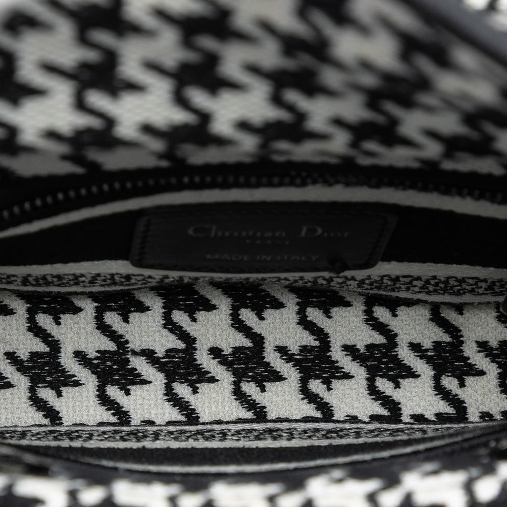 Dior Mini brodé Toile Houndstooth Lady D Lite