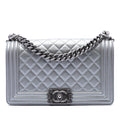 Chanel Old Medium Matelassé Metallic Caviar Boy à rabat