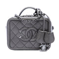Chanel Small Metallic Caviar CC Filigree Vanity