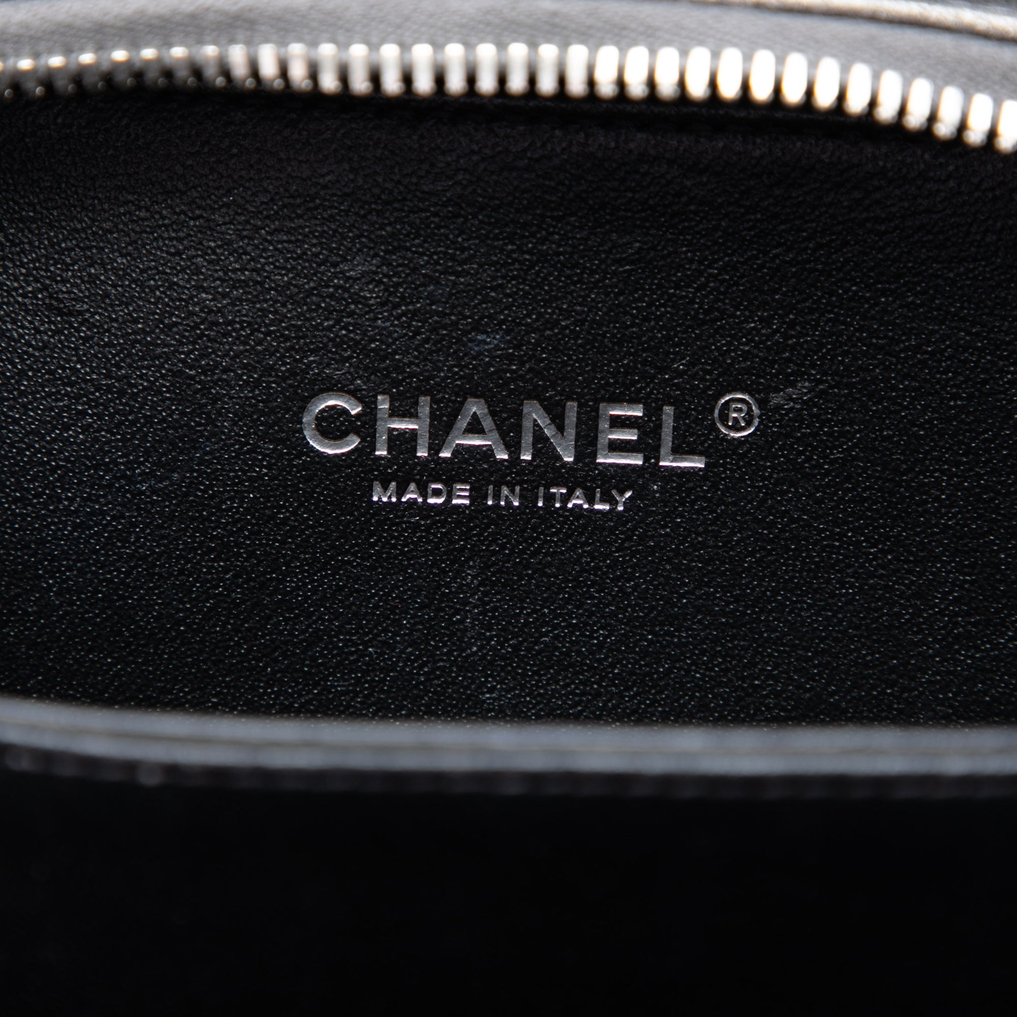 Chanel Small Metallic Caviar CC Filigree Vanity