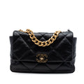 Chanel Large Cuir d’agneau 19 à rabat