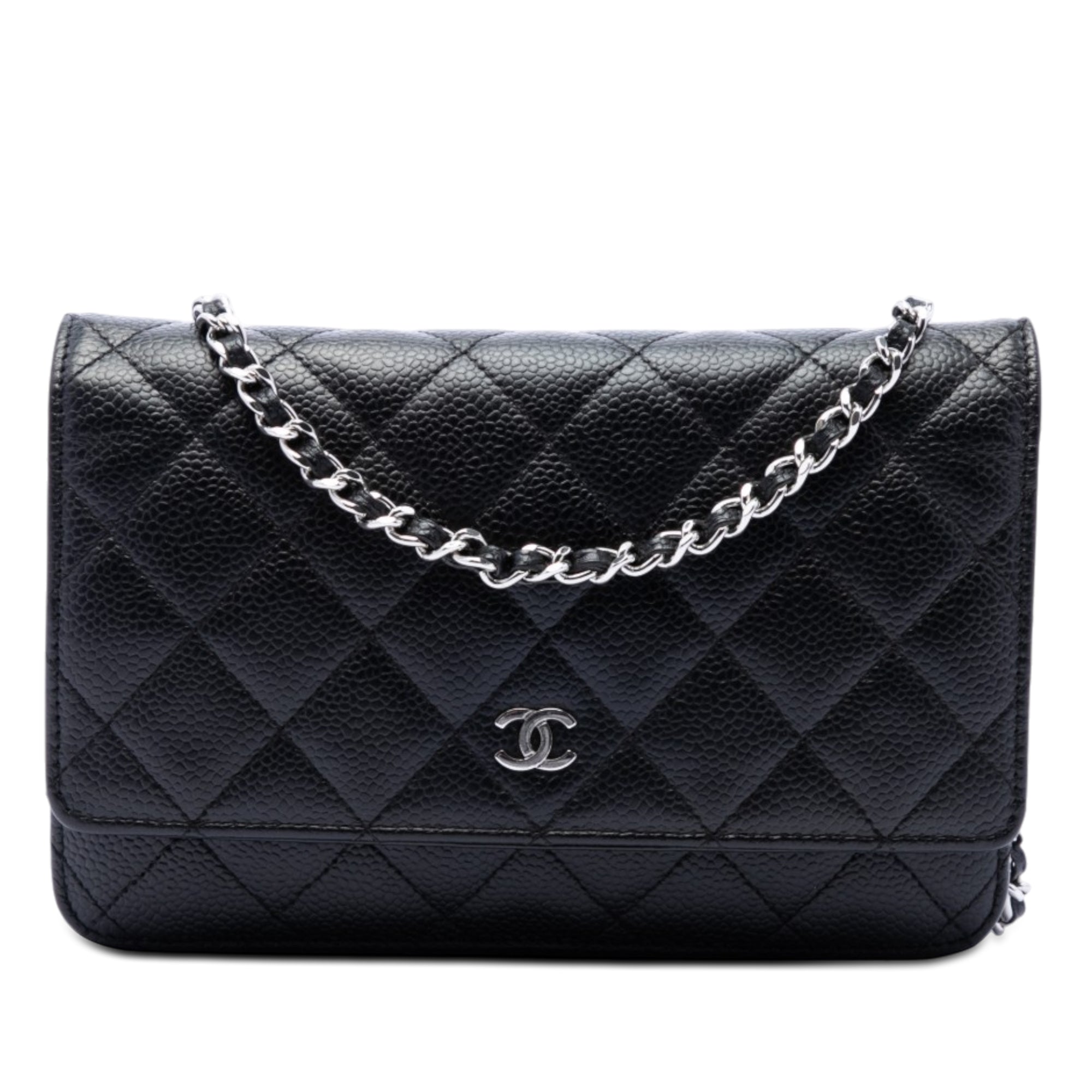 Chanel CC Matelassé Caviar Wallet on Chain