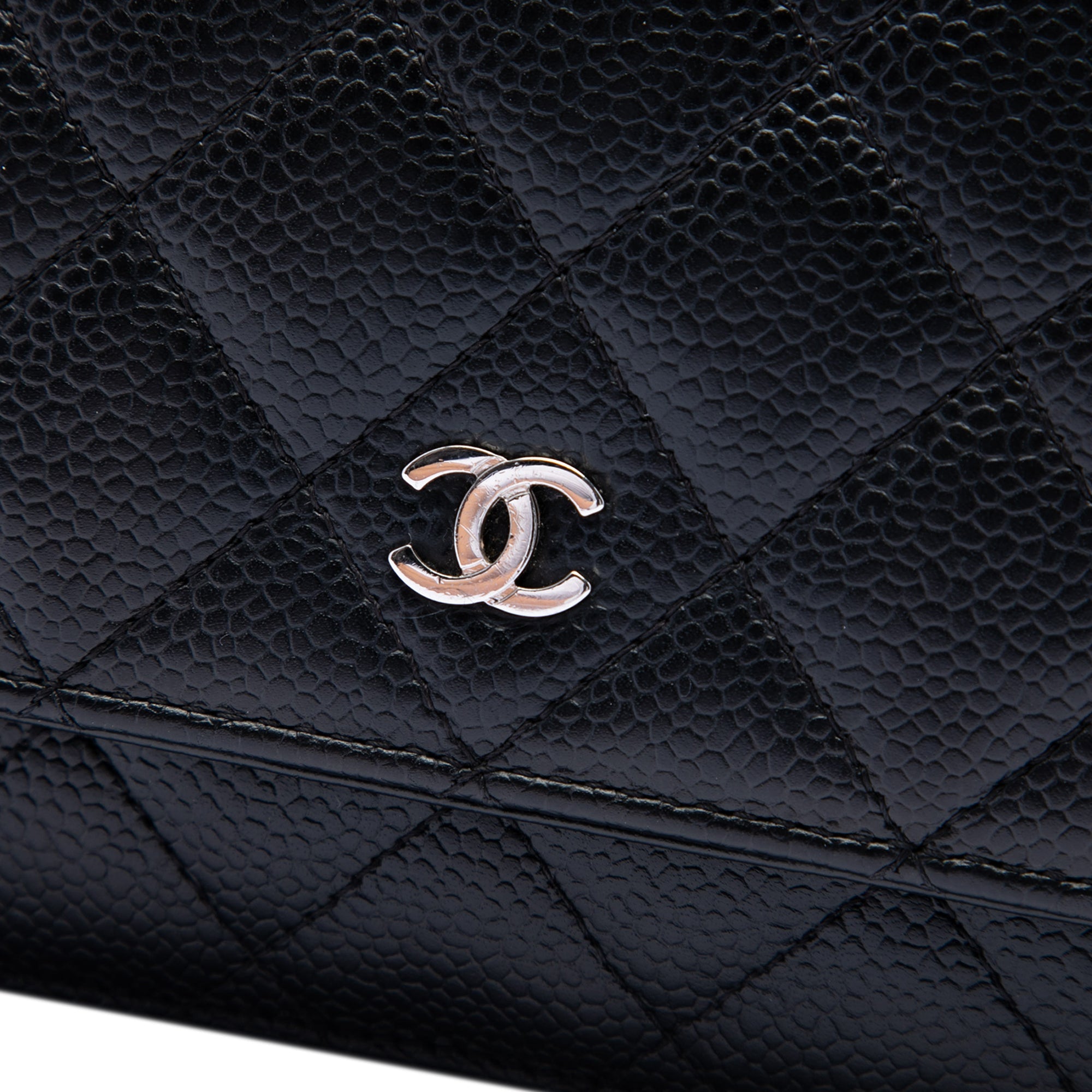Chanel CC Matelassé Caviar Wallet on Chain