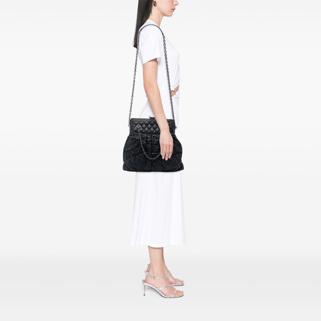 Chanel Matelassé Iridescent Cuir de veau Chic Quilt Frame Sac