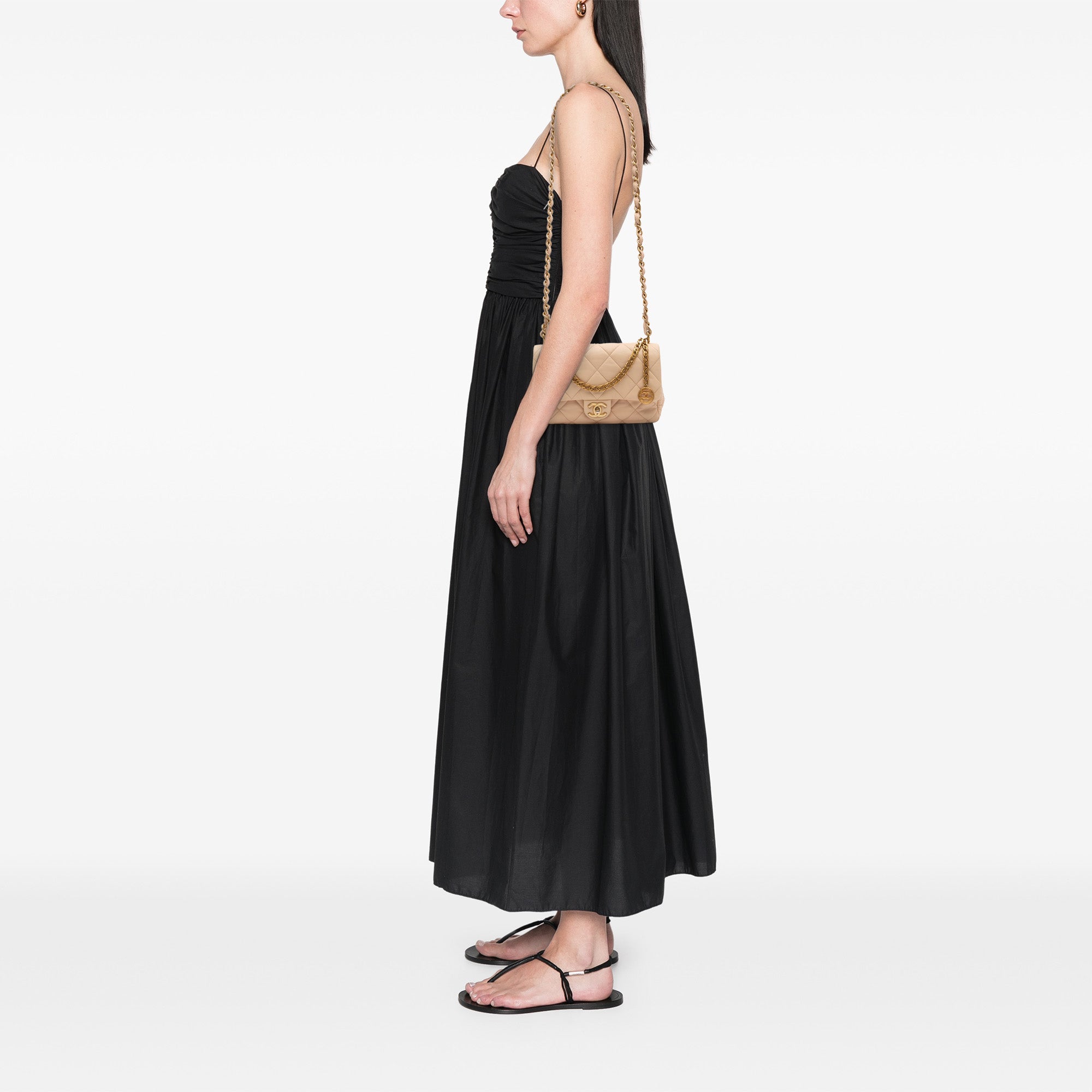 Chanel Matelassé Cuir d’agneau Fancy Jewel Simple rabat