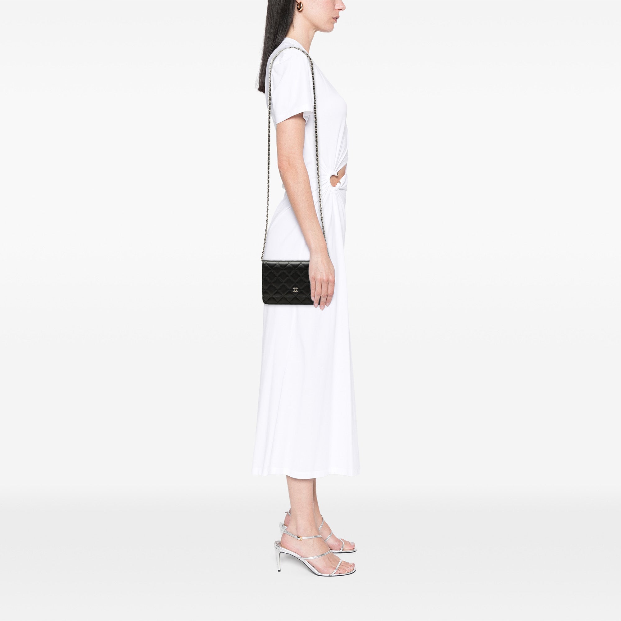 Chanel CC Matelassé Cuir d’agneau Wallet on Chain