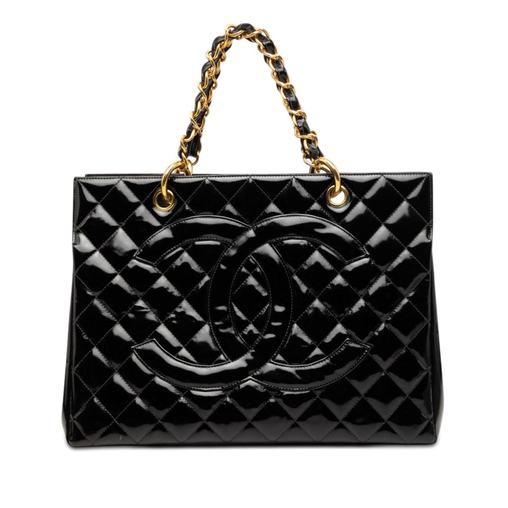 Chanel Grand CC Cuir verni Timeless Shopping Cabas
