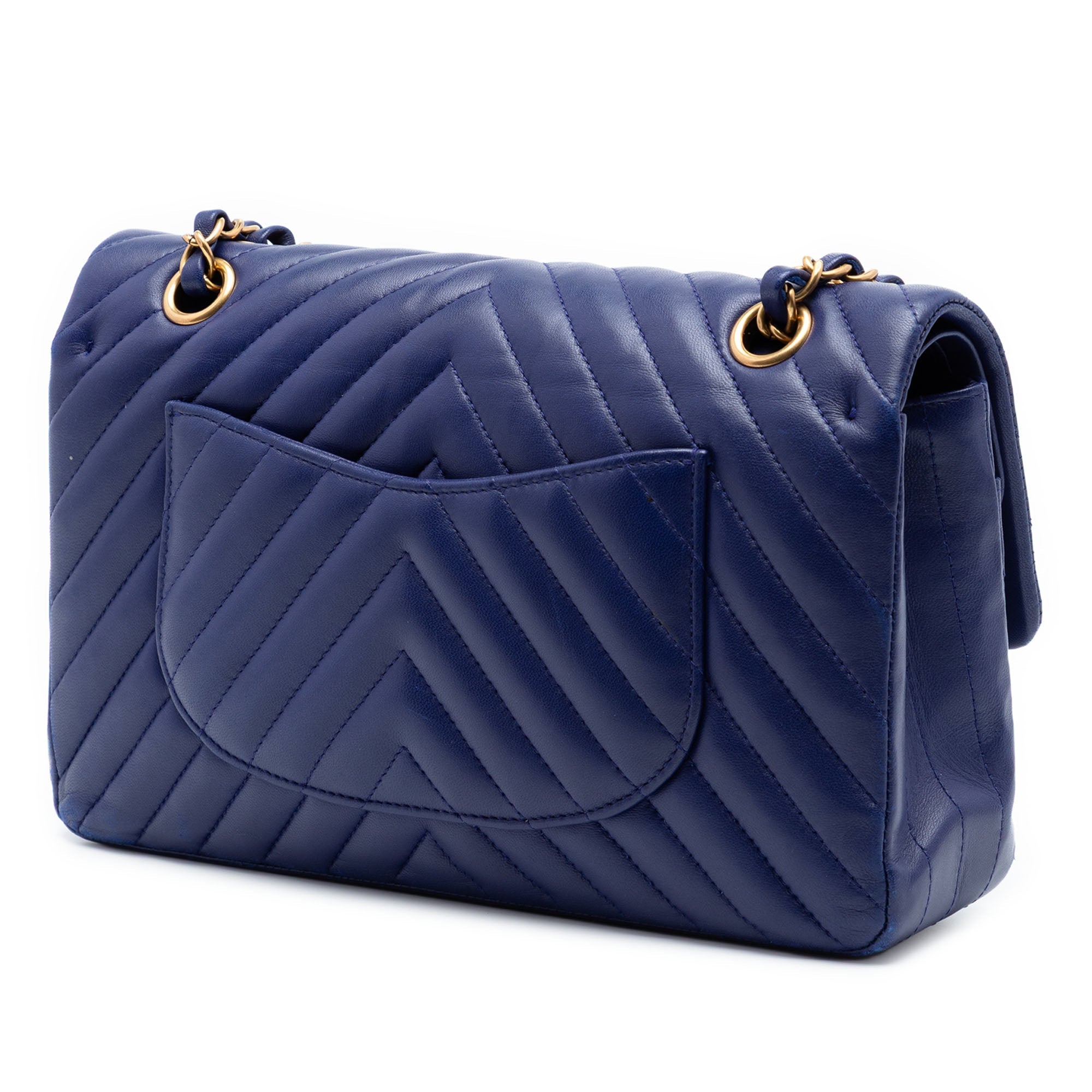 Chanel Medium Classic Chevron Cuir d’agneau Double rabat