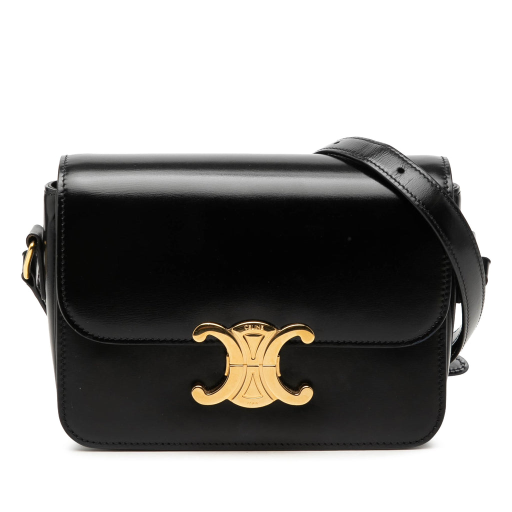 Celine Teen brillant Cuir de veau Triomphe Sac porté croisé